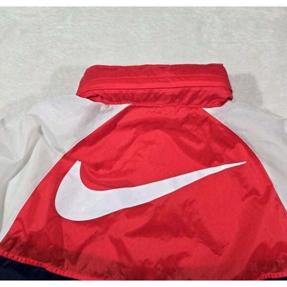 Nike Sportswear Windrunner Full Zip Hooded Jacket Mens Small Red White Blue - Picture 6 of 16